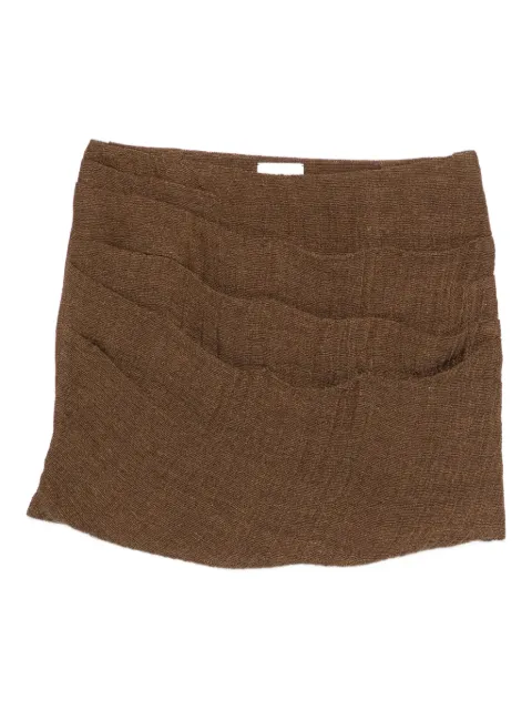 Le Kasha pleated linen skirt