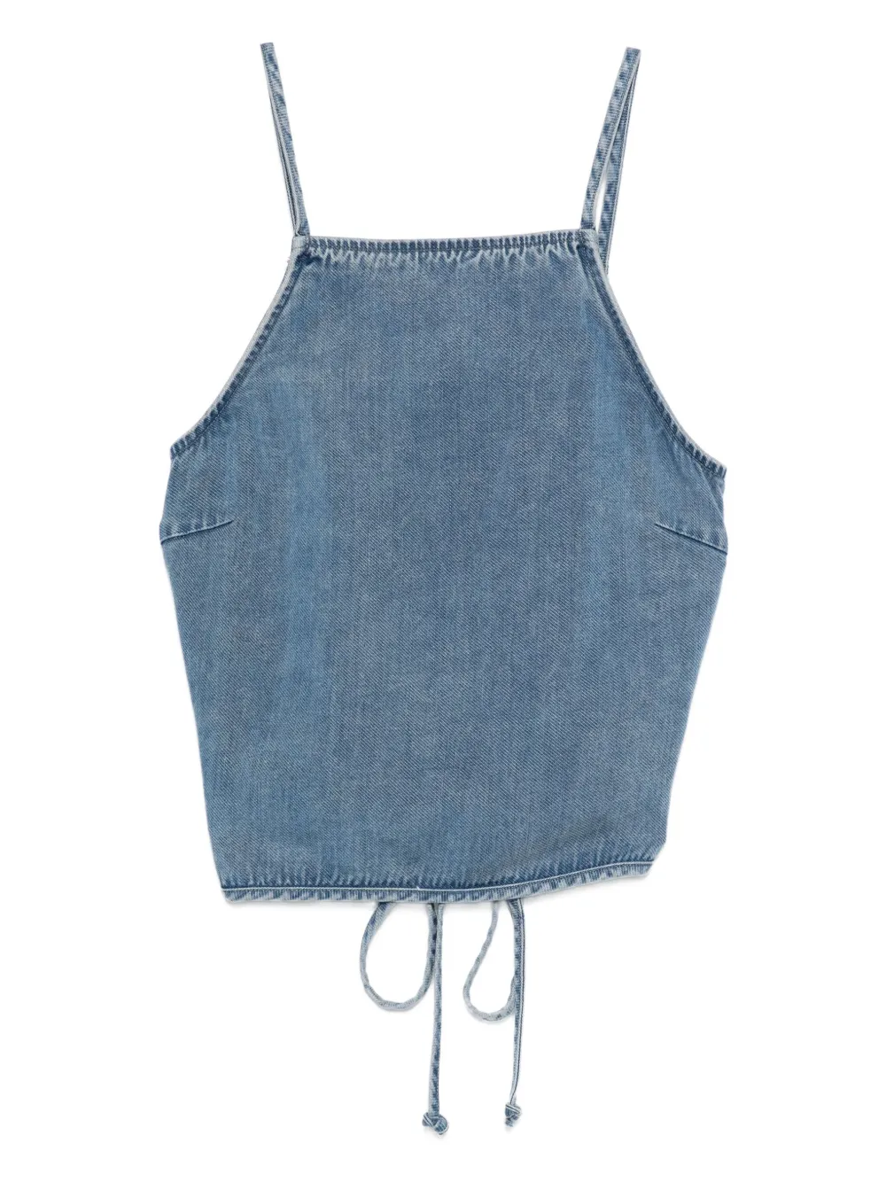 SAMSOE SAMSOE drawstring denim top