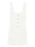 Le Kasha Siflag button-front crochet mini dress - White