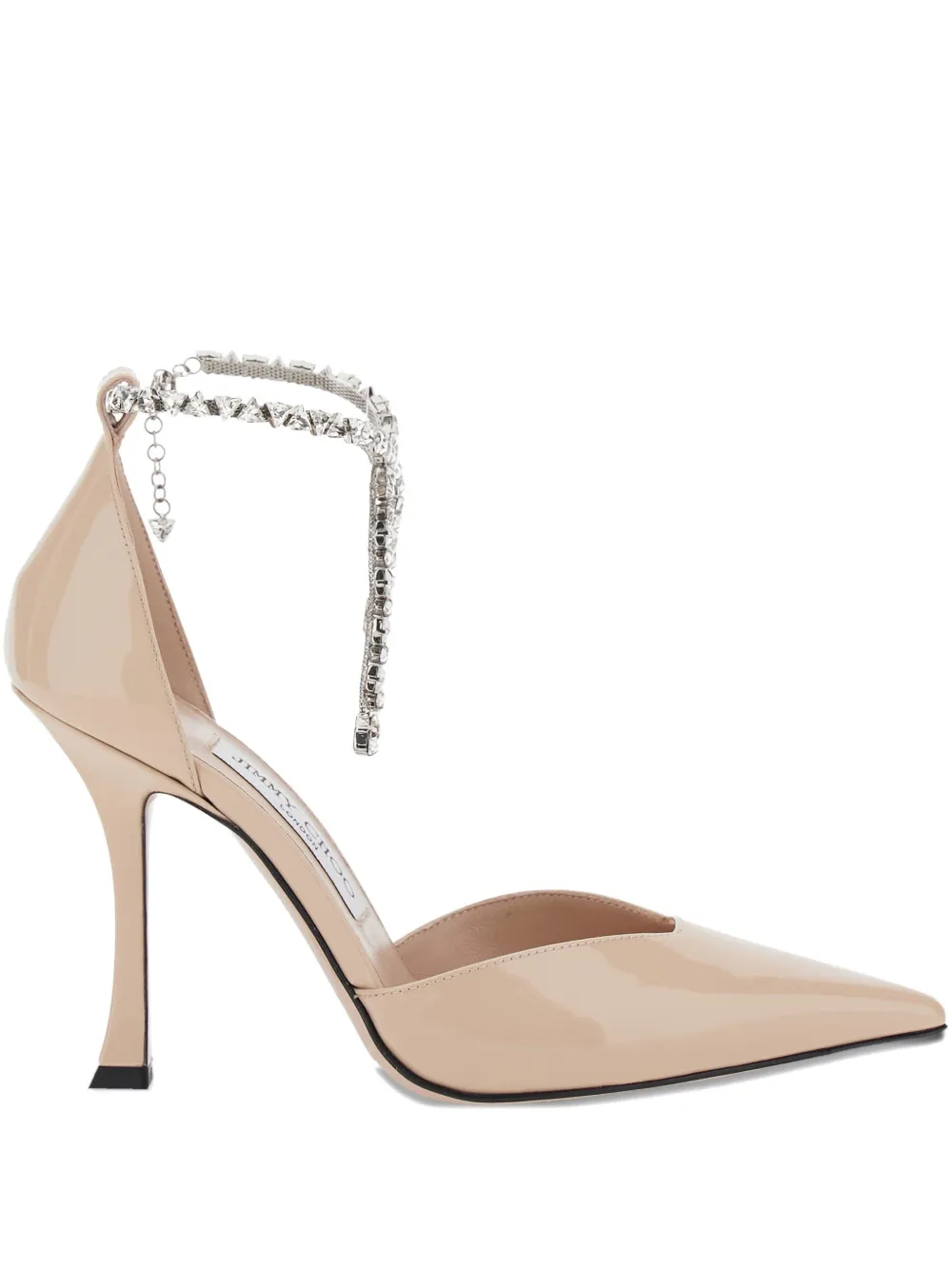 Jimmy Choo 100mm Stevie crystal-embellished pumps Neutrals
