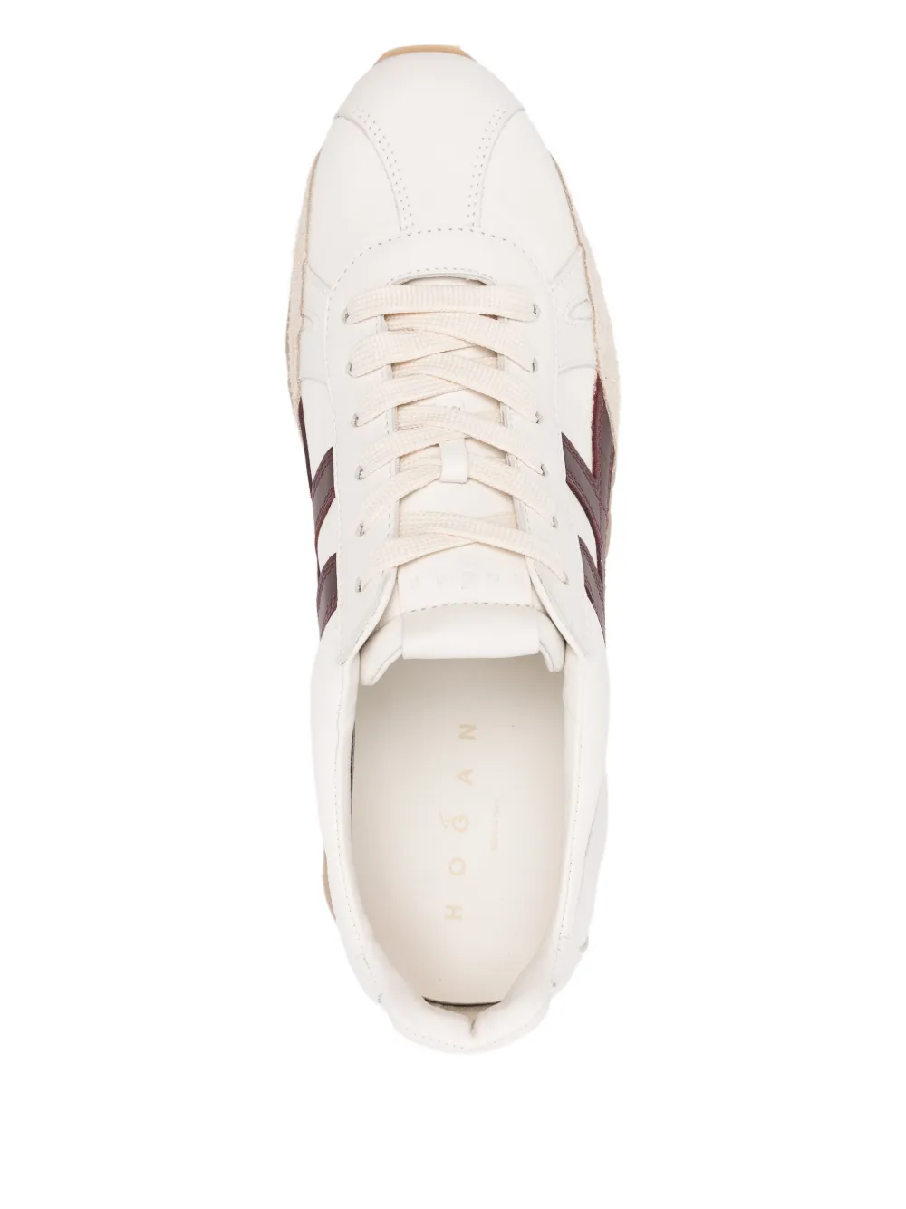 Hogan leather panelled sneakers Neutrals