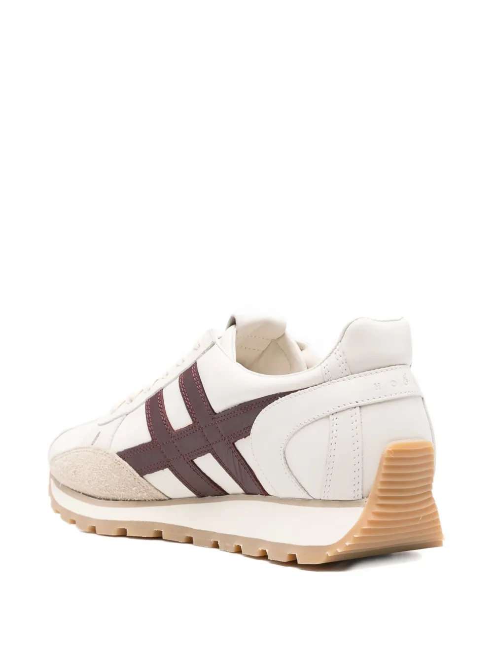 Hogan leather panelled sneakers Neutrals