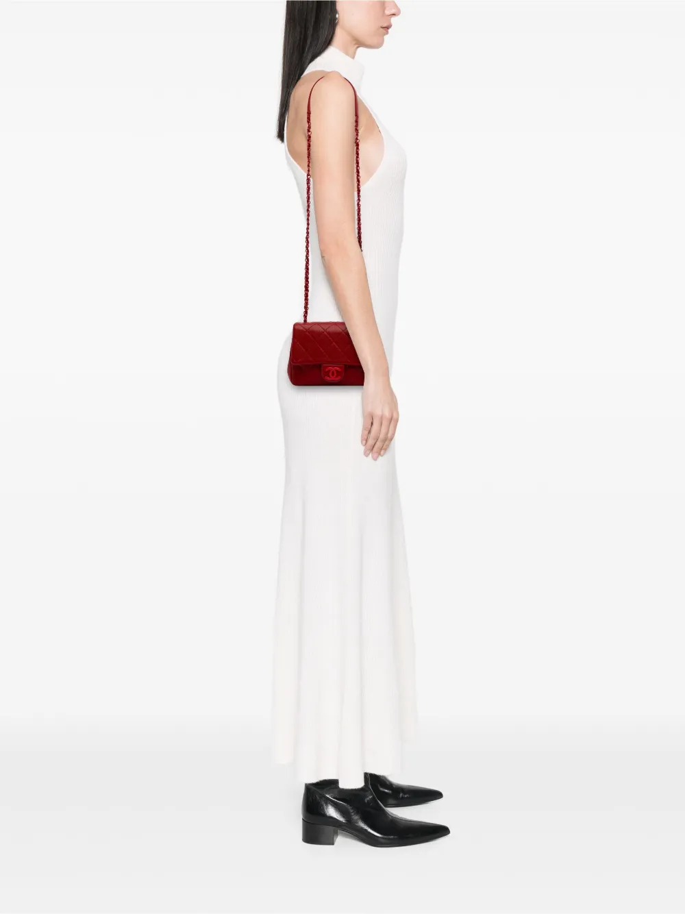 CHANEL Pre-Owned 2019 Mini Square Caviar Incognito Flap crossbody bag | Pre-Owned | Image 2