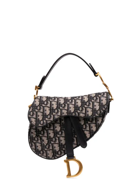 Christian Dior Pre-Owned 2020 Mini Oblique Canvas Saddle Bag satchel