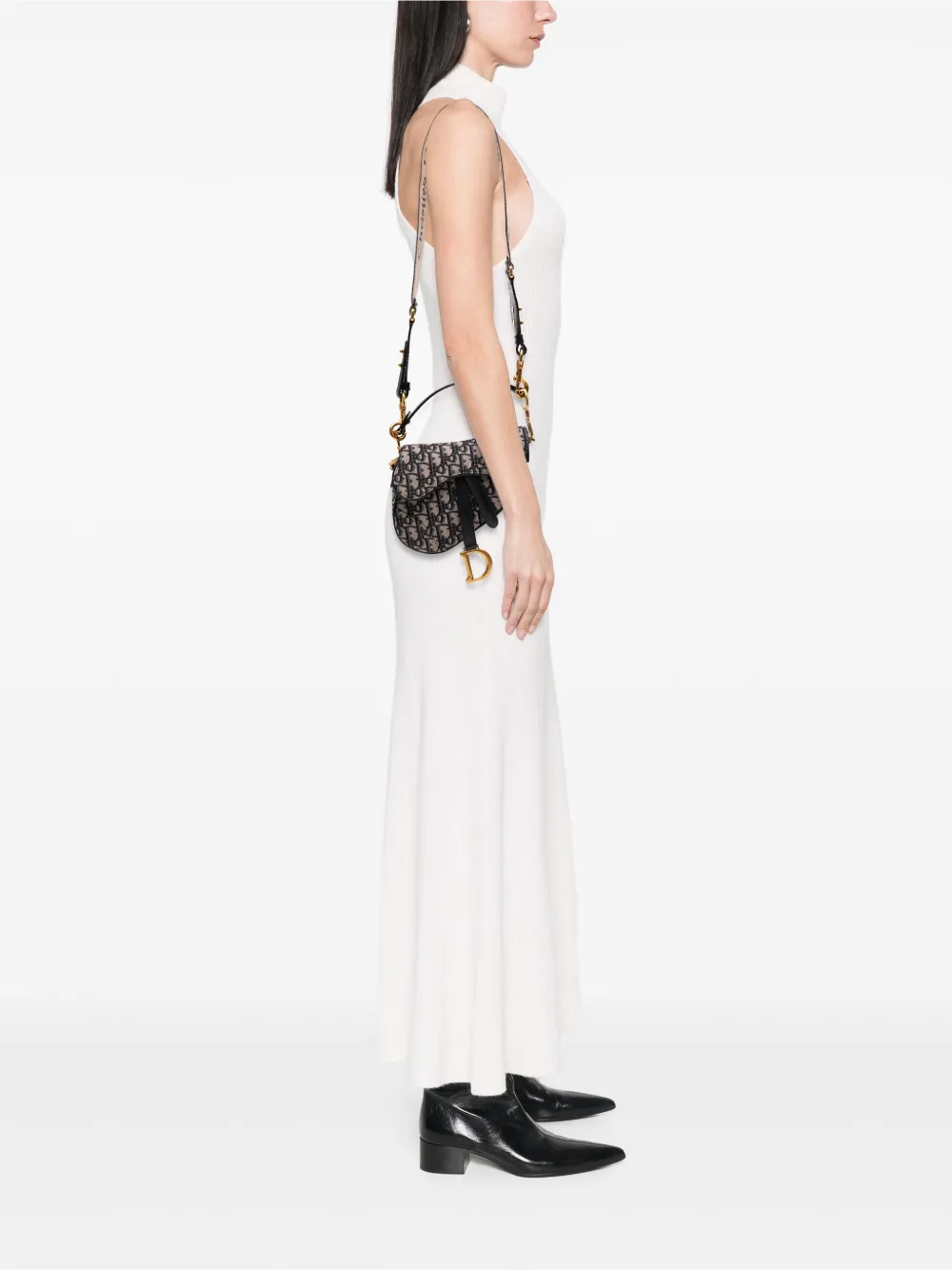 Christian Dior Pre-Owned 2020 Mini Oblique Canvas Saddle Bag satchel | Pre-Owned | Image 2