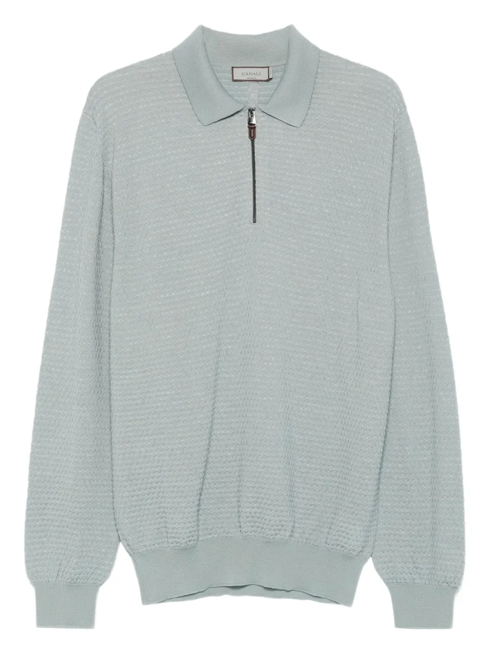 Canali Polo con zip - Verde