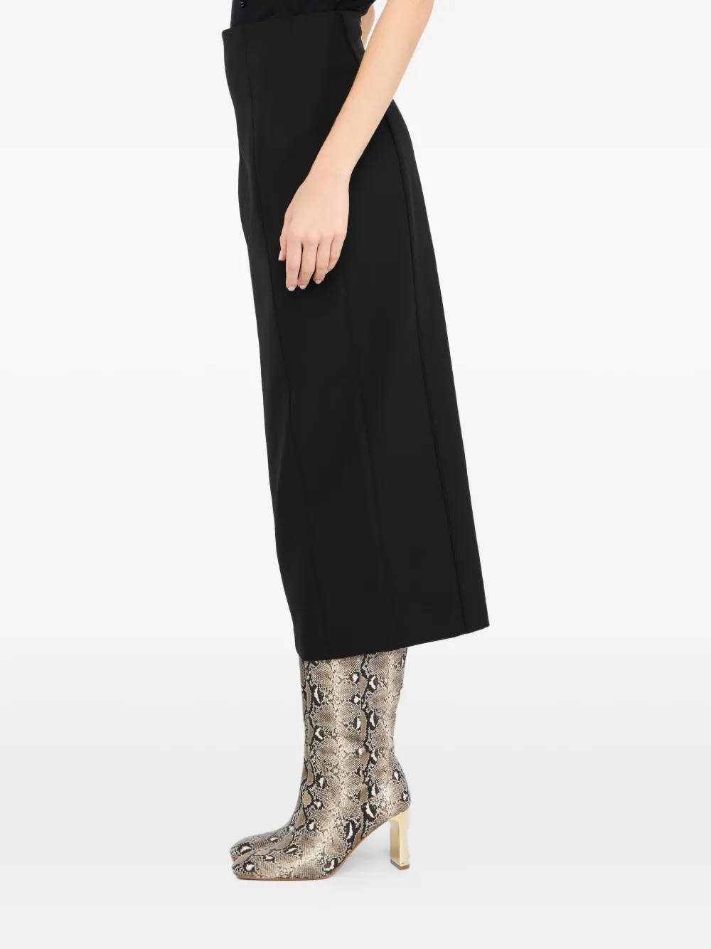 LIU JO Maxi-rok met rits op de rug Zwart