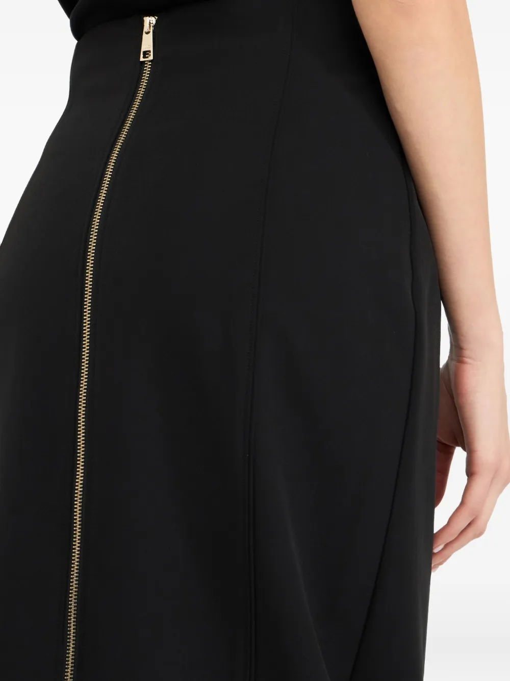 LIU JO Maxi-rok met rits op de rug Zwart