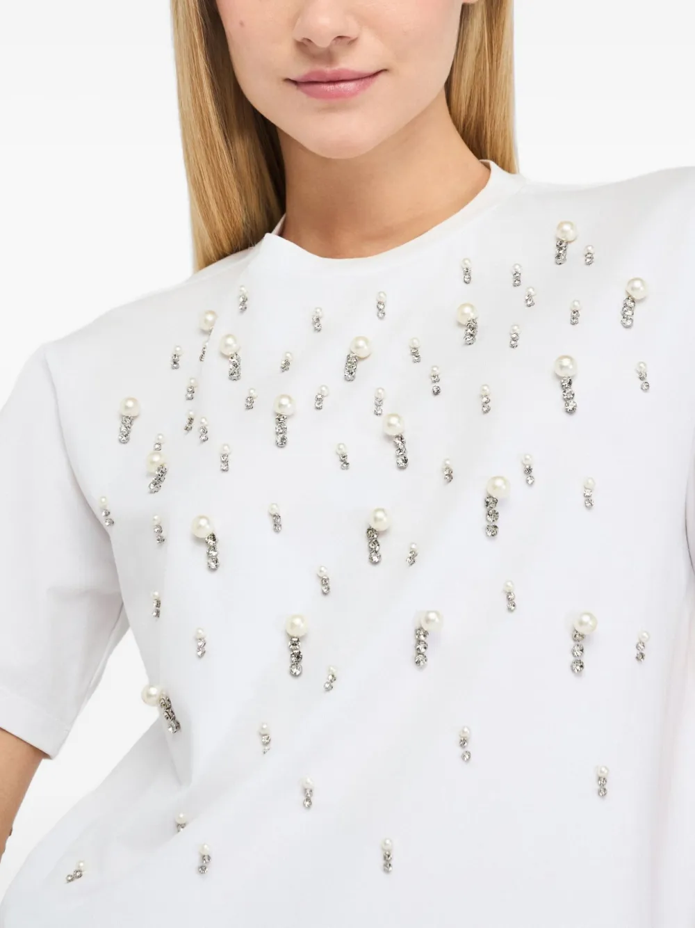 LIU JO T-shirt verfraaid met studs Wit