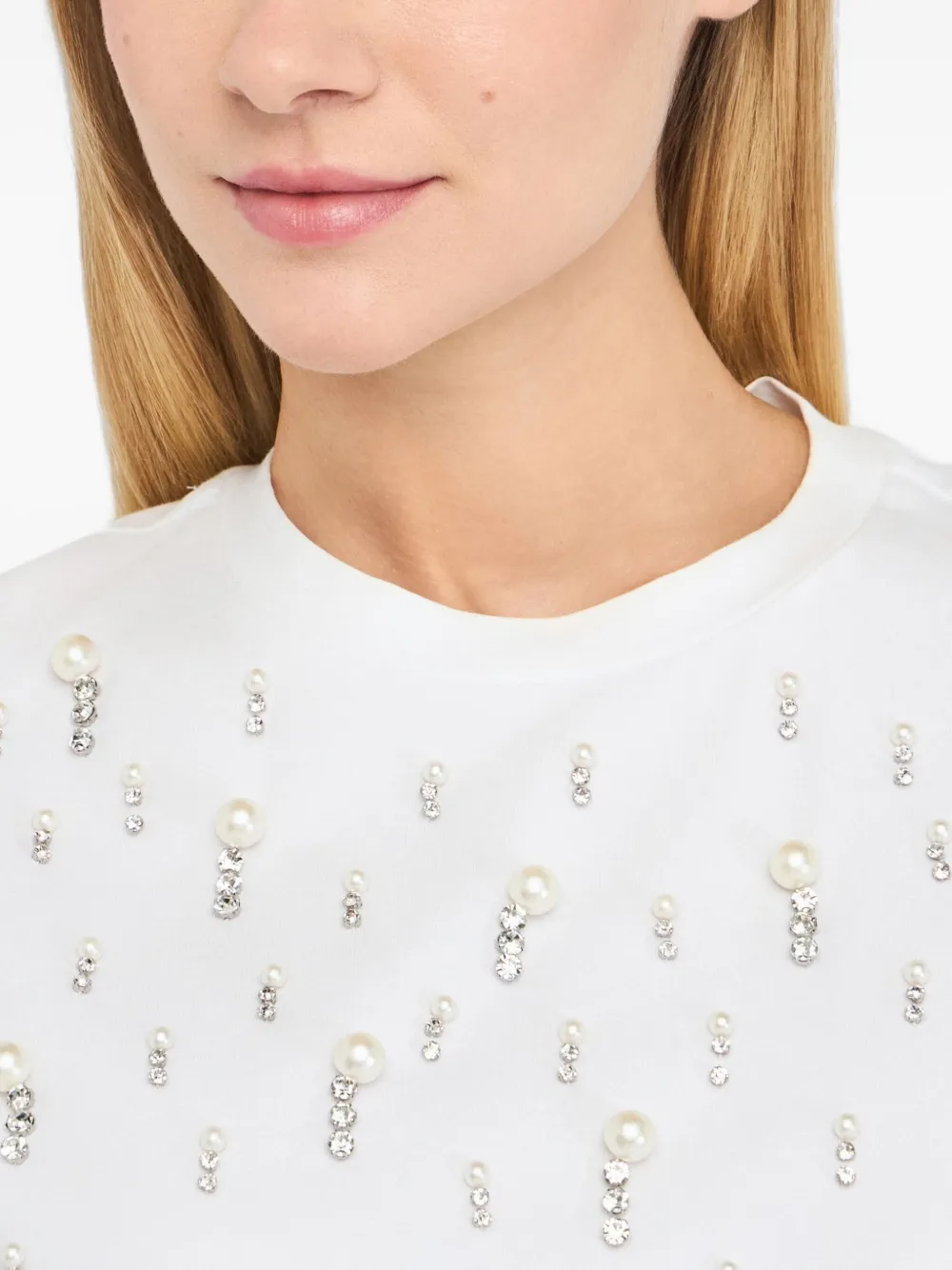 LIU JO T-shirt verfraaid met studs Wit