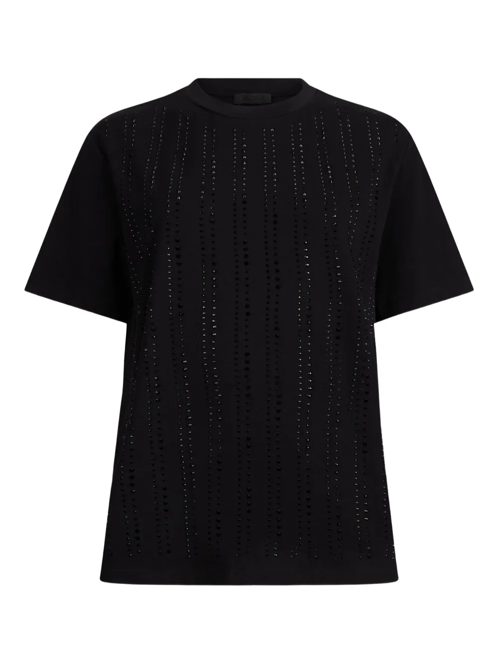 LIU JO stud-embellished crew-neck T-shirt - ブラック LIU JO stud-embellished crew-neck T-shirt - ブラック
