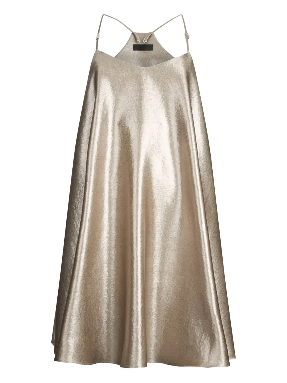 LIU JO laminated crepe dress - ゴールドトーン LIU JO laminated crepe dress - ゴールドトーン