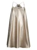 LIU JO laminated crepe dress - Gold