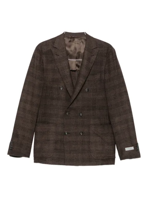 Canali blazer con doble botonadura y motivo de cuadros