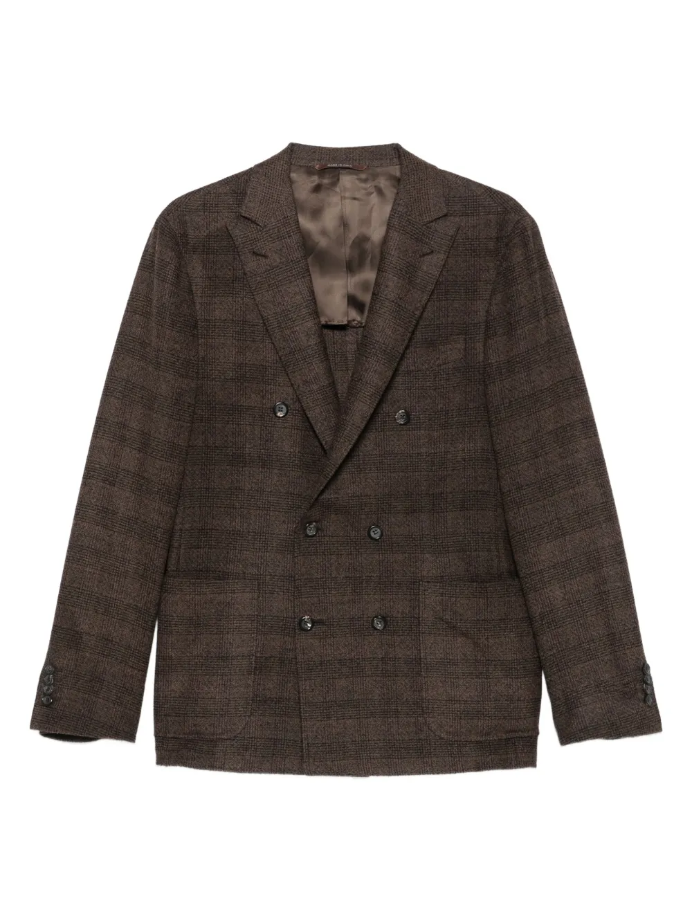Canali チェック ダブルジャケット - ブラウン Canali チェック ダブルジャケット - ブラウン