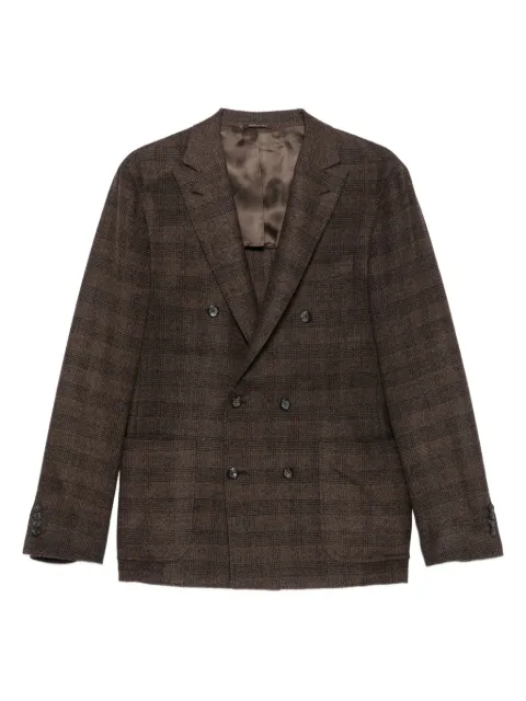 Canali double-breasted checked blazer