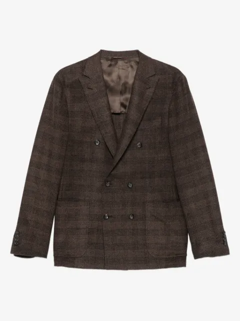 Canali double-breasted checked blazer