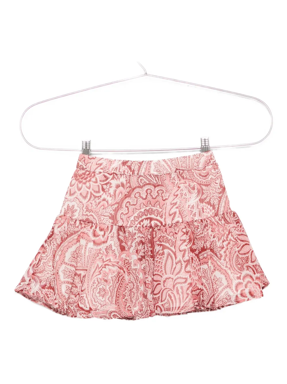 ETRO KIDS Mini-rok met paisley-print en ruches Roze