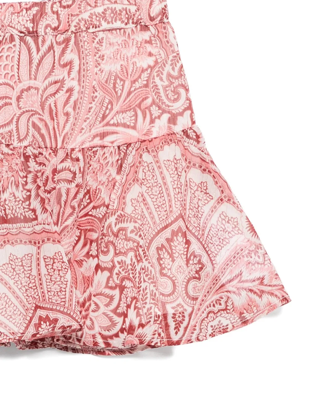 ETRO KIDS Mini-rok met paisley-print en ruches Roze