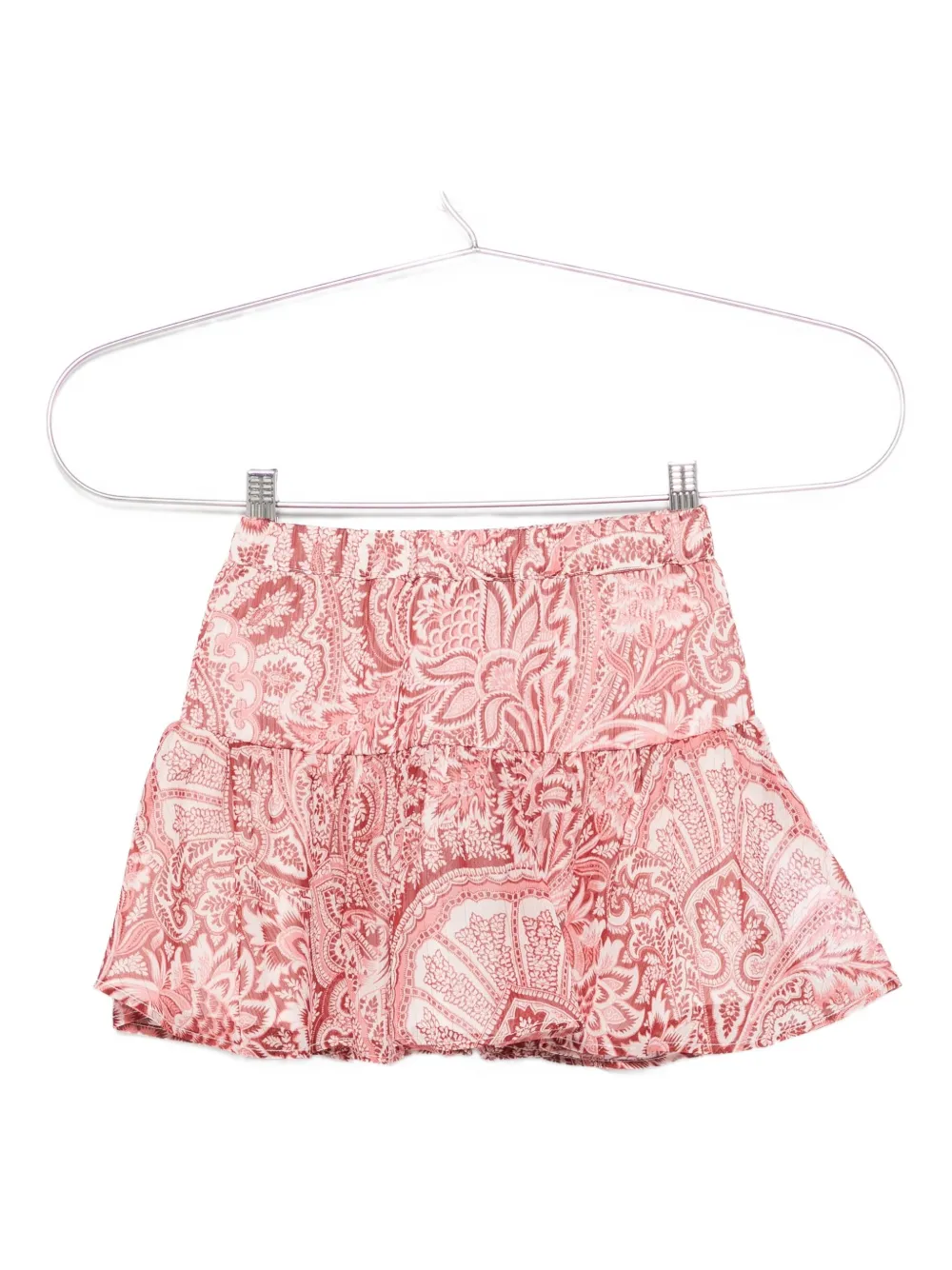 ETRO KIDS paisley ruffled mini skirt - Rosa