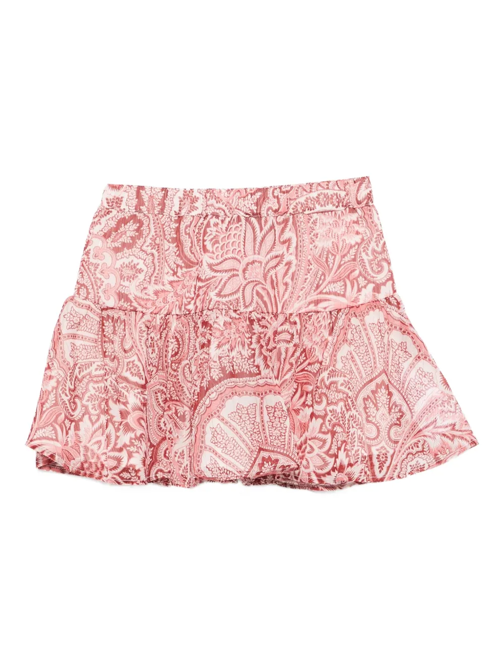 ETRO KIDS paisley ruffled mini skirt Roze