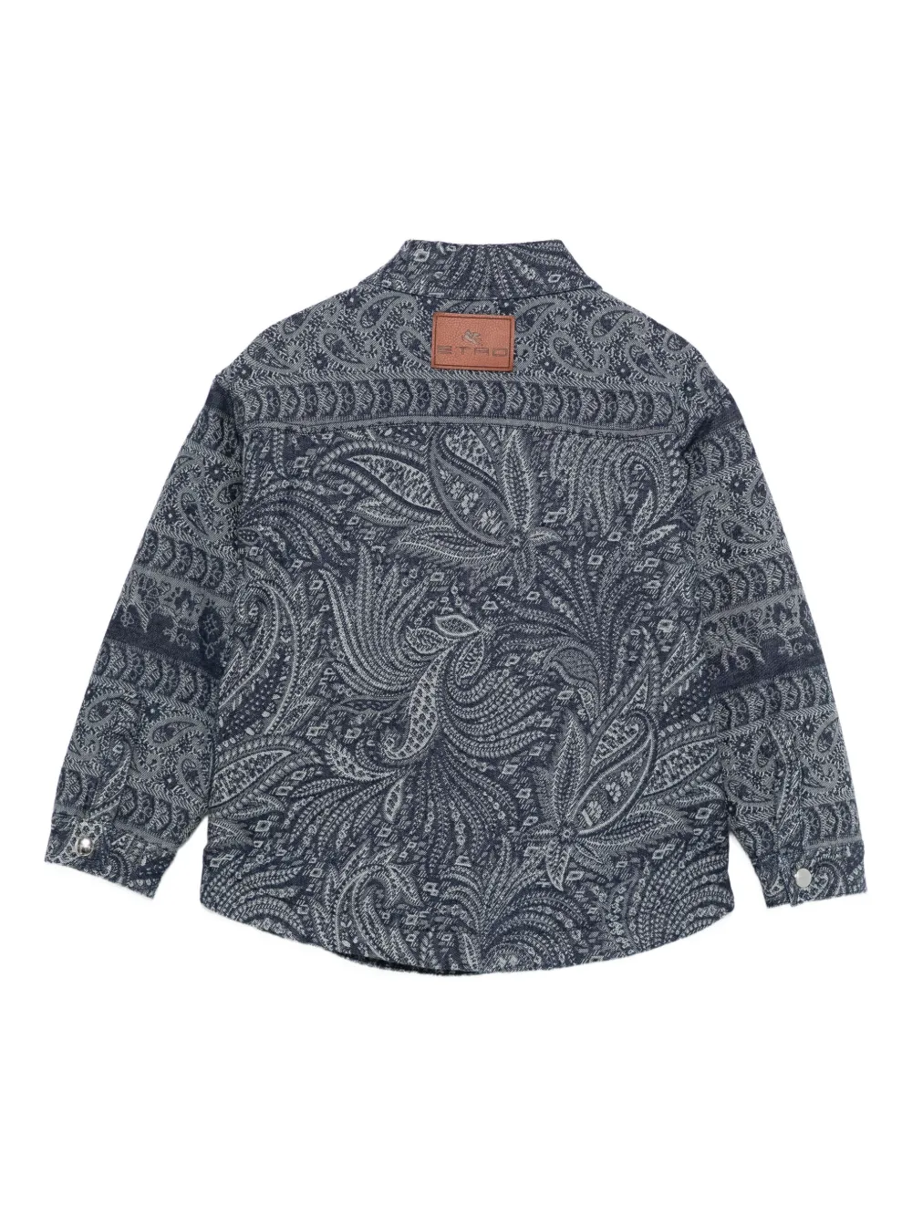 ETRO KIDS Spijkerjack met paisley-print Blauw