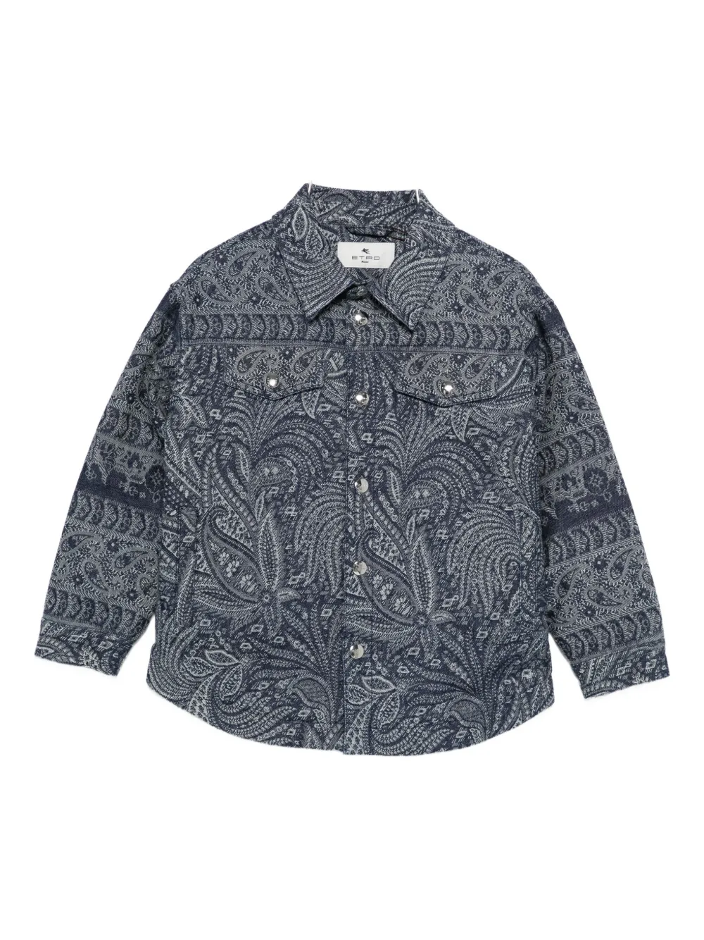 ETRO KIDS paisley-print denim jacket - Blu
