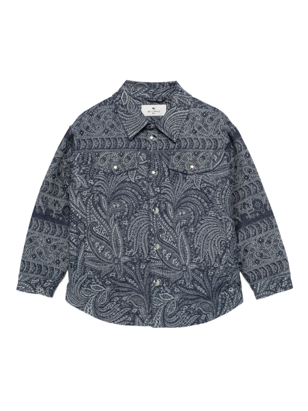 ETRO KIDS Spijkerjack met paisley-print Blauw