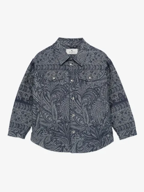 ETRO KIDS Spijkerjack met paisley-print