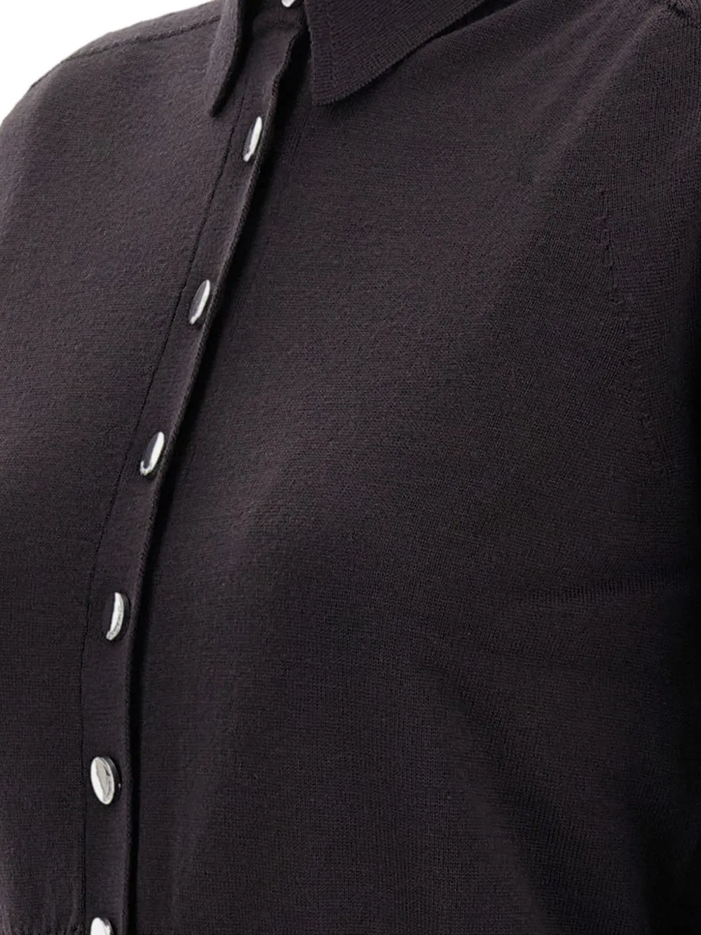 Sportmax Vest met puntkraag en knopen Bruin