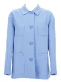 Max Mara patch-pocket button jacket - Blue