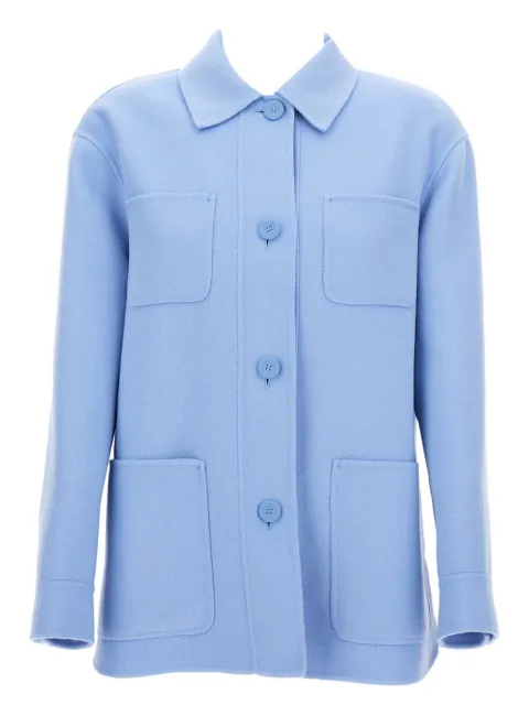 Max Mara patch-pocket button jacket