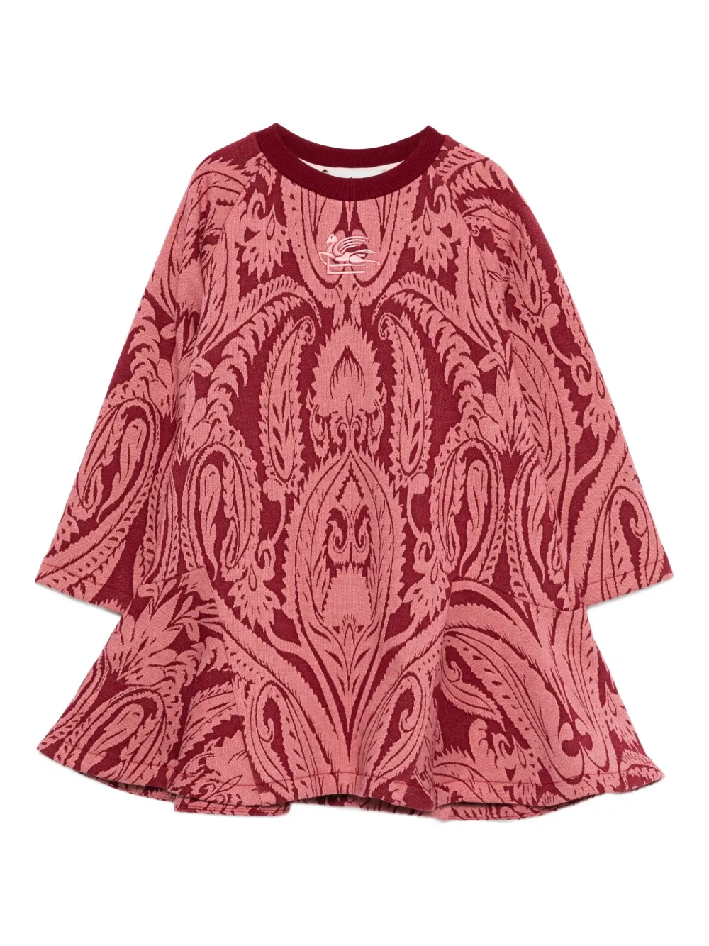 ETRO KIDS Flared mini-jurk met paisley-print Roze