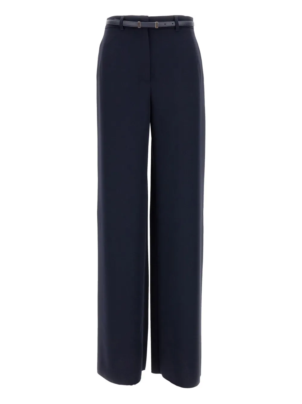 Max Mara ベルテッド ワイドパンツ - ブルー Max Mara ベルテッド ワイドパンツ - ブルー