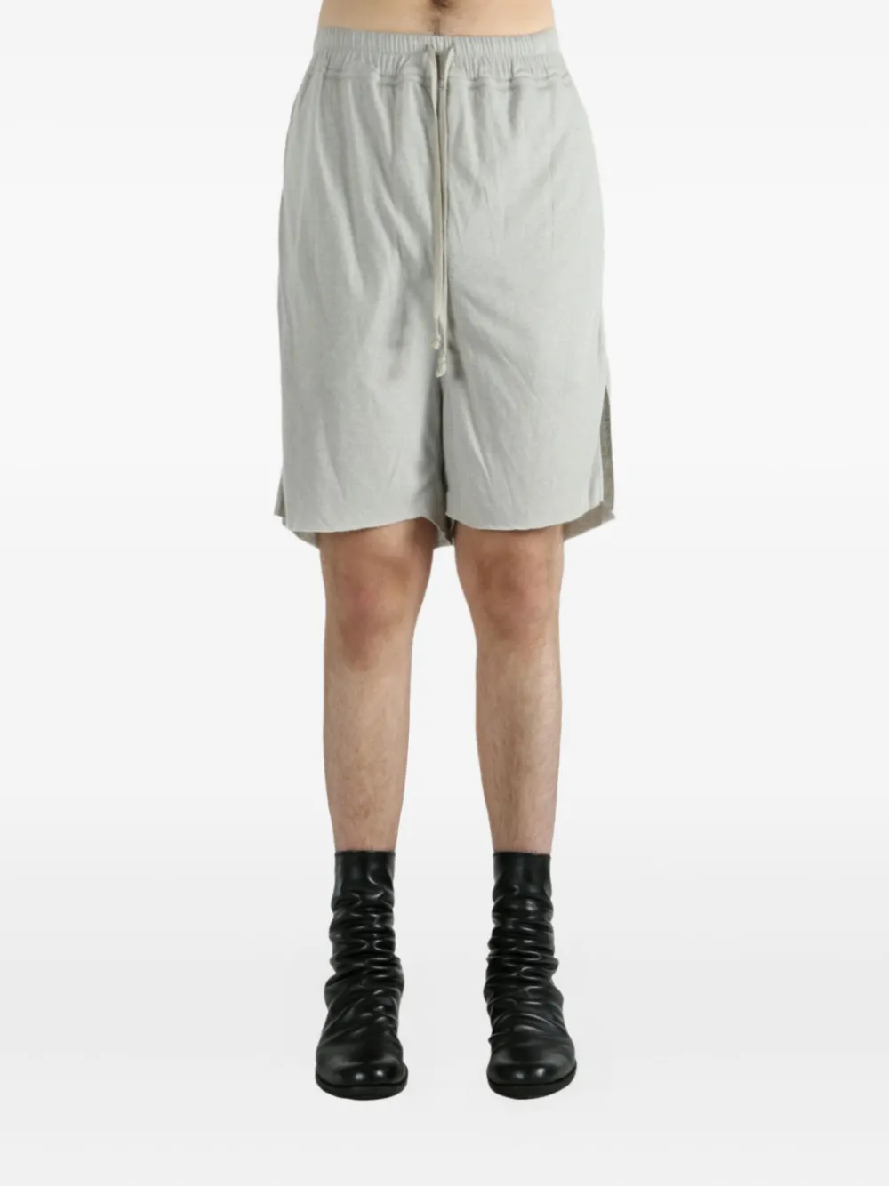 drawstring side-split shorts