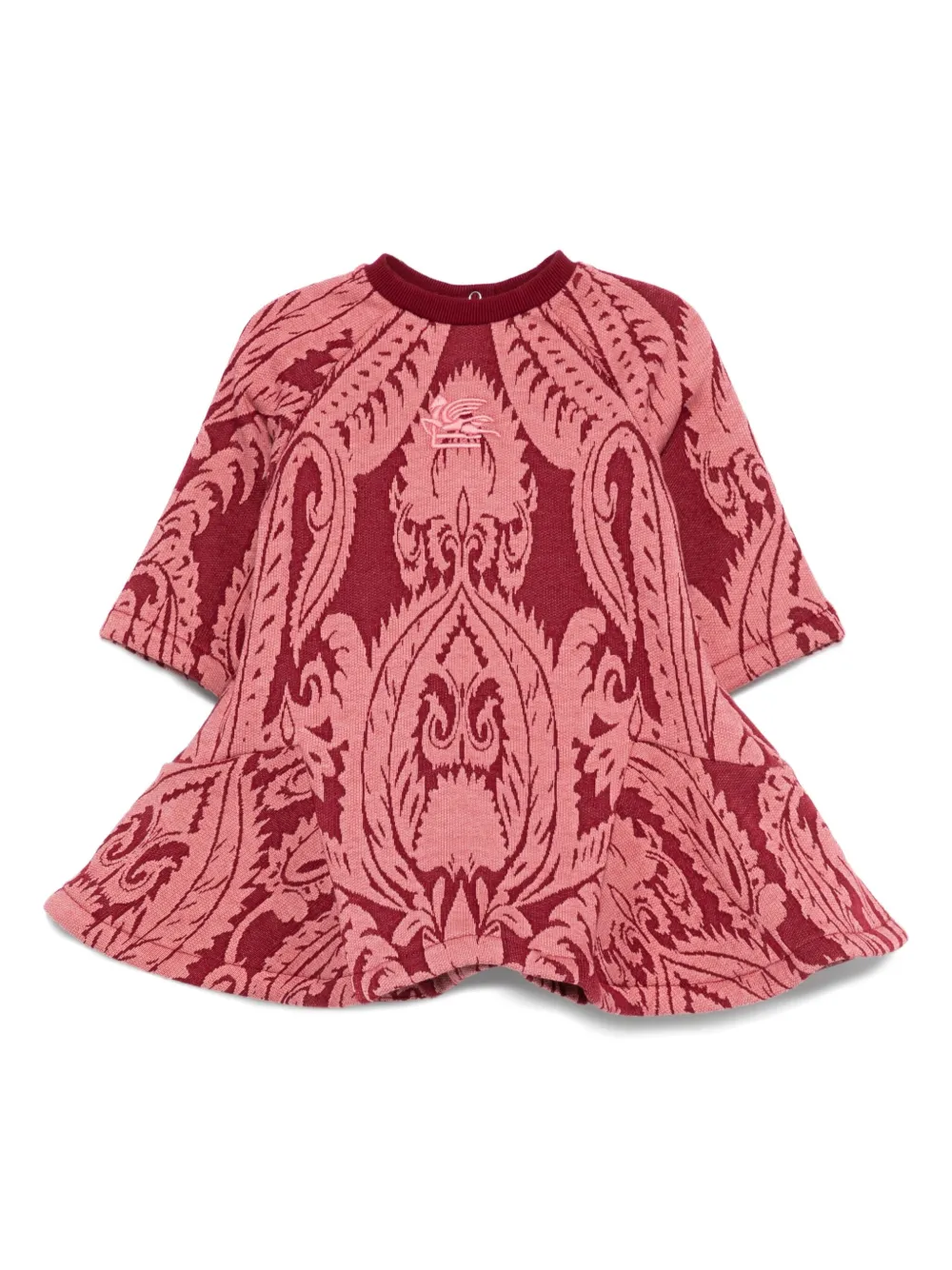 ETRO KIDS Flared mini-jurk met print Roze