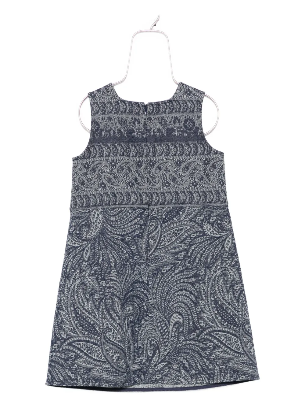 ETRO KIDS Mouwloze mini-jurk met paisley-print Blauw