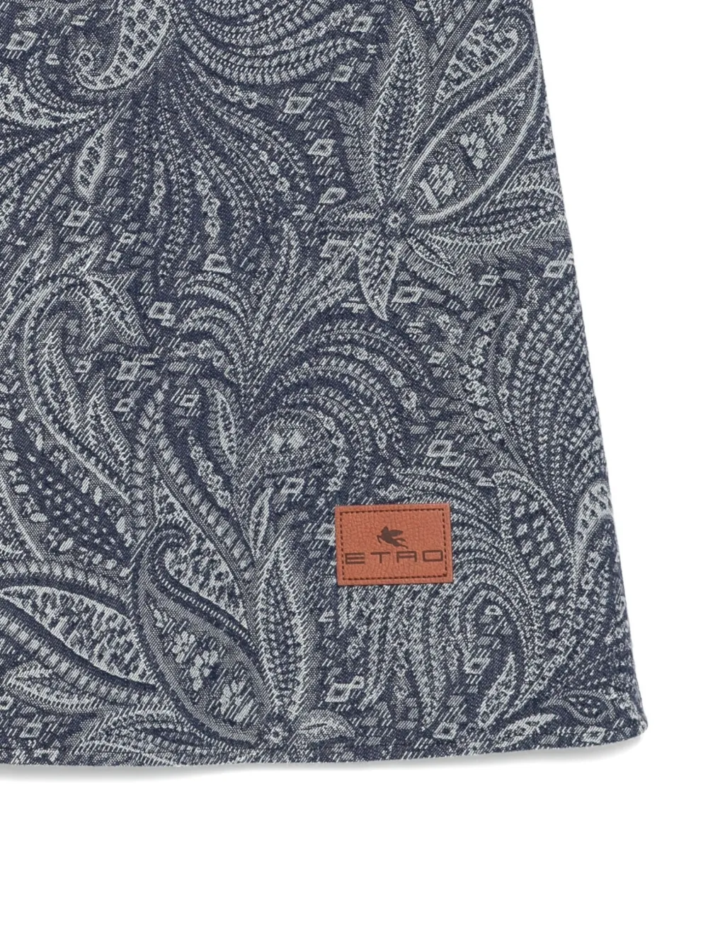 ETRO KIDS Mouwloze mini-jurk met paisley-print Blauw