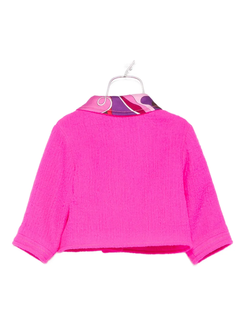 PUCCI Junior contrast-collar jacket Roze