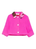 PUCCI Junior contrast-collar jacket - Pink