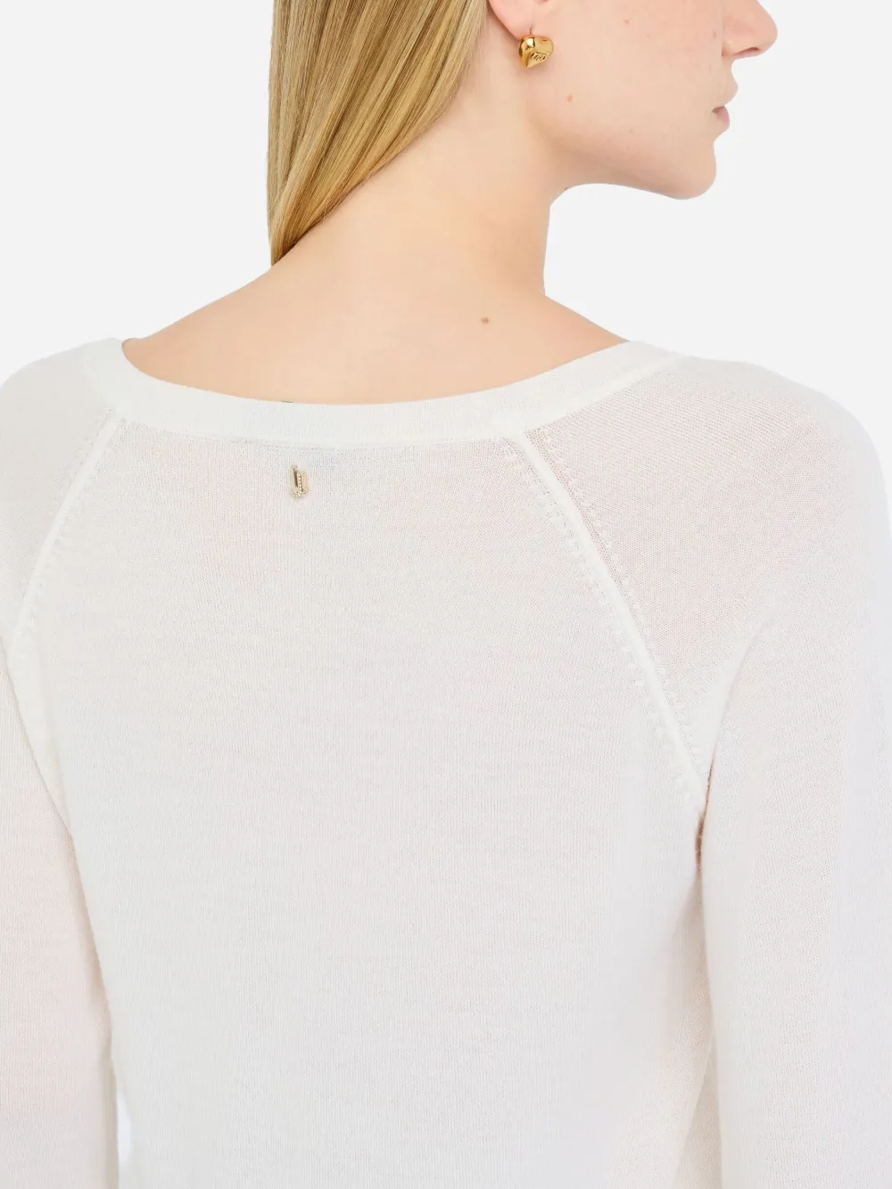 LIU JO Trui met raglan mouwen en kant Wit