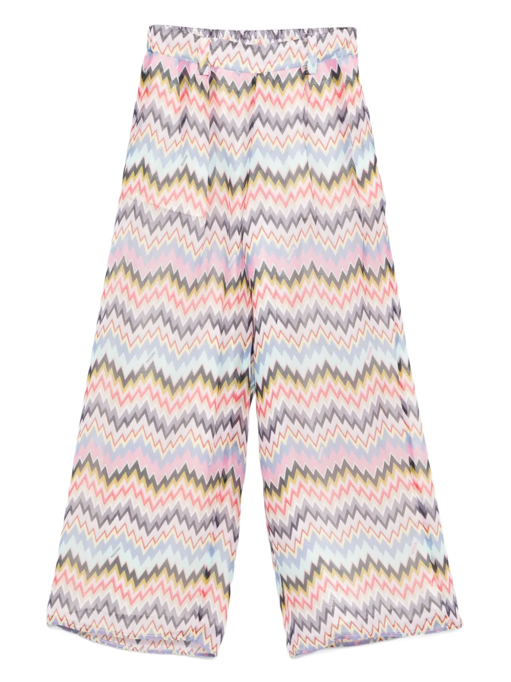 Missoni Kids Broek met zigzagpatroon Roze