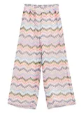 Missoni Kids zig-zag print trousers - Pink