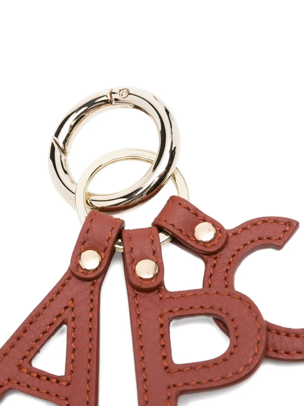 A.P.C. leather-charm keyring Rood