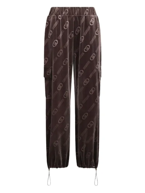 LIU JO logo-pattern elastic-cuff trousers