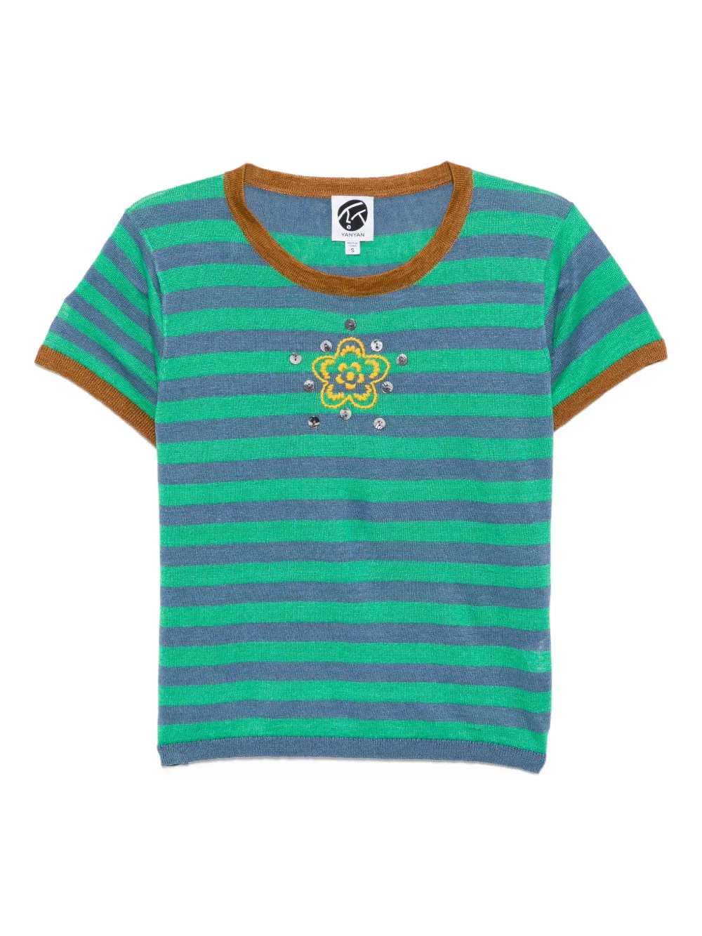 linen striped T-shirt