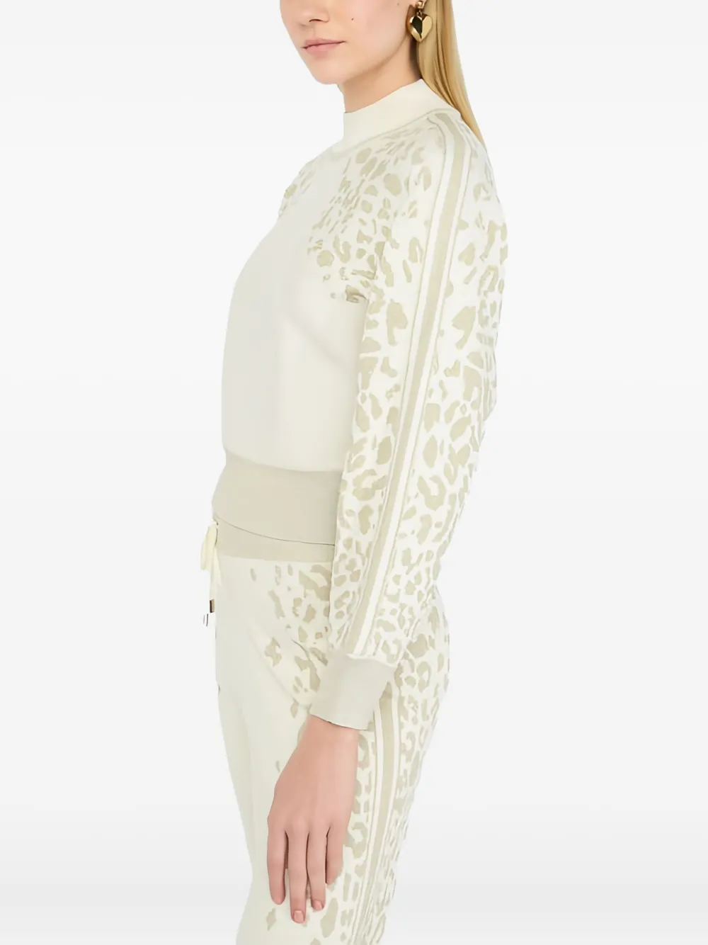 Liu •jo Animal Print High-neck Sweater In Multi