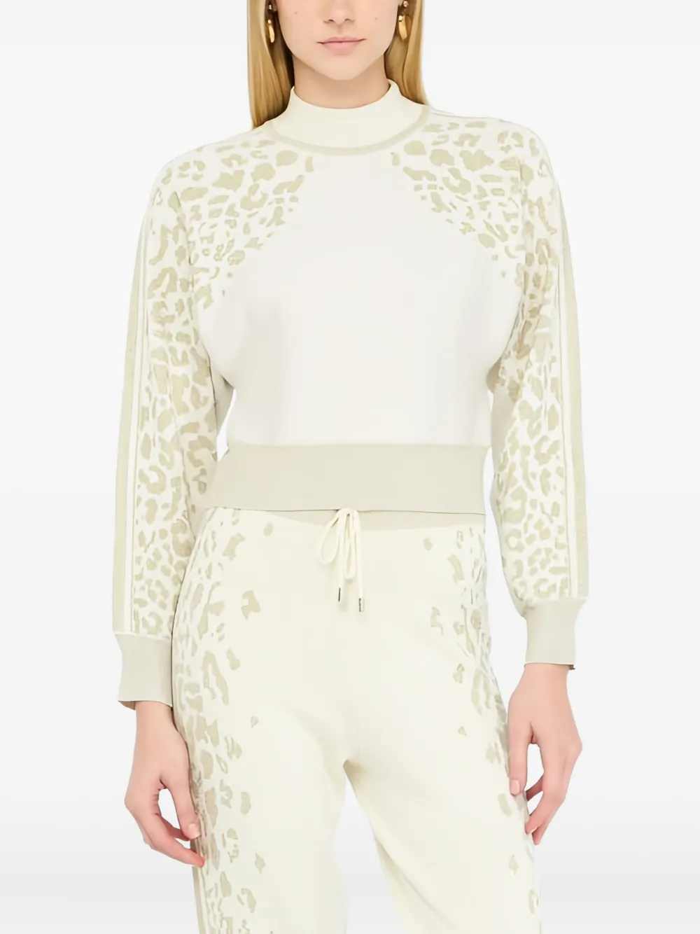 Liu •jo Animal Print High-neck Sweater In Multi