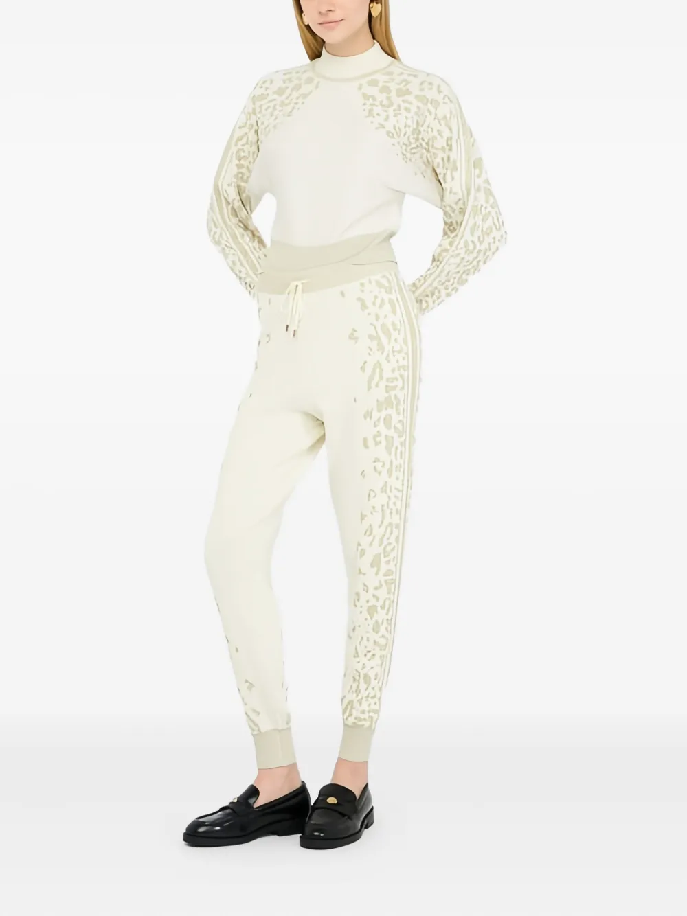 Liu •jo Animal Print High-neck Sweater In Multi