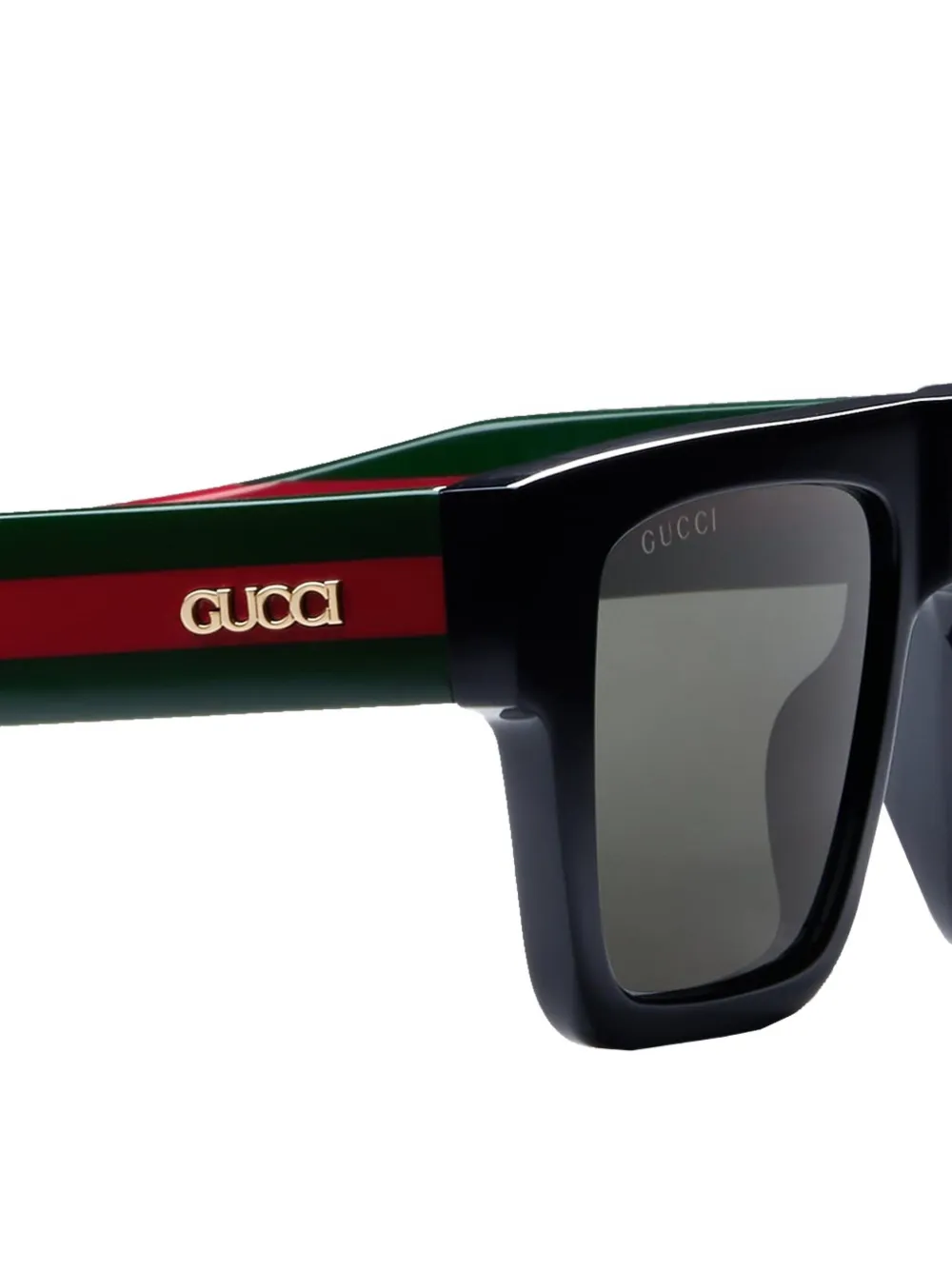 Gucci stripe-embellished sunglasses Zwart